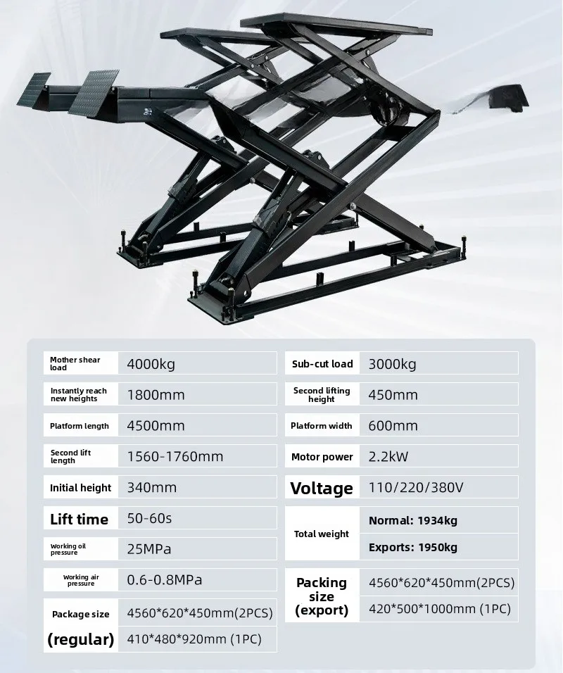 Grote schaarlift Autolift Kizo - Wheel Alignment Machine recensie en prijs
